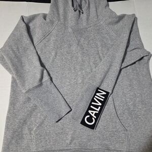 Calvin Klein Size L Performance Gray Hoodie